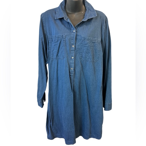 Old Navy Long sleeve Denim Collared Dress - Picture 1 of 2